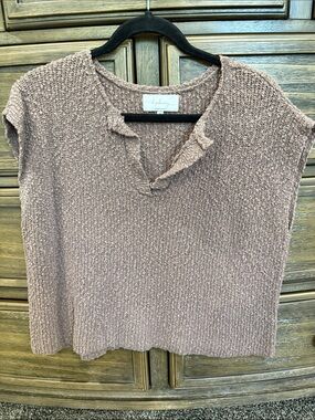 Splendid Dusty Rose Knit Sleeveless Top
